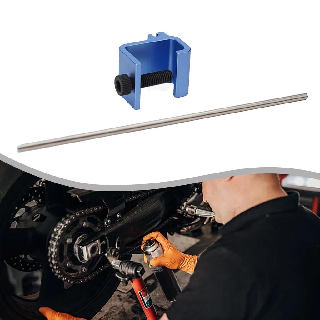 Lehký a snadno použitelný nástroj pro vyrovnání řetězu pro motocykly a ATV