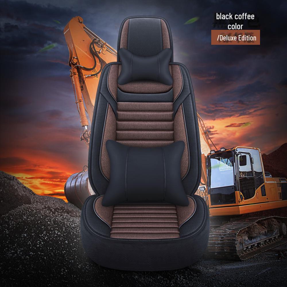 Pernă de scaun pentru excavator - Husă de lenjerie respirabilă pentru un singur loc, potrivire universală, potrivită pentru patru anotimpuri.