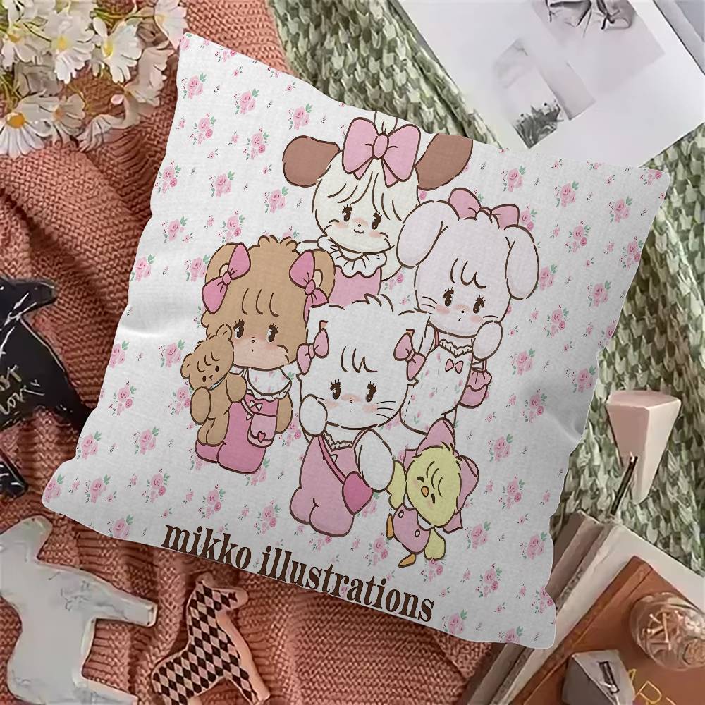 

Милая мультяшная наволочка на подушку с котиком Микко для спальни, комнаты и дивана в гостиной, декоративная наволочка на подушку 12x12Inch