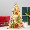 Christmas Series Wooden Luminous Christmas Tree LED Light Decoration Christmas Tree Shopping Mall Window Decoration Supplies