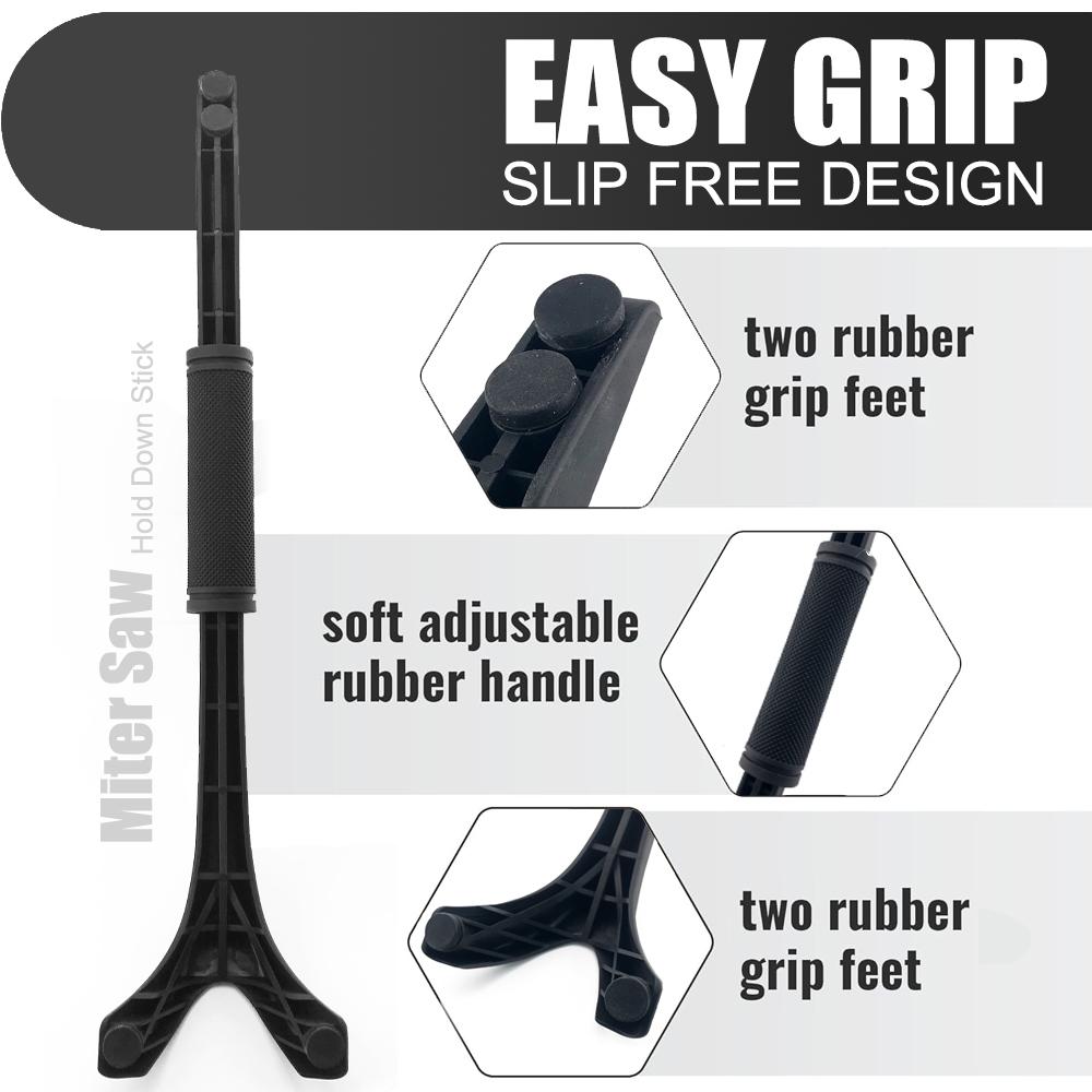 Miter Saw Hold Down Stick Woodworking Safety Push Handle Soft Adjustable Rubber Handle Push Stick for Table Saws In Woodworking
