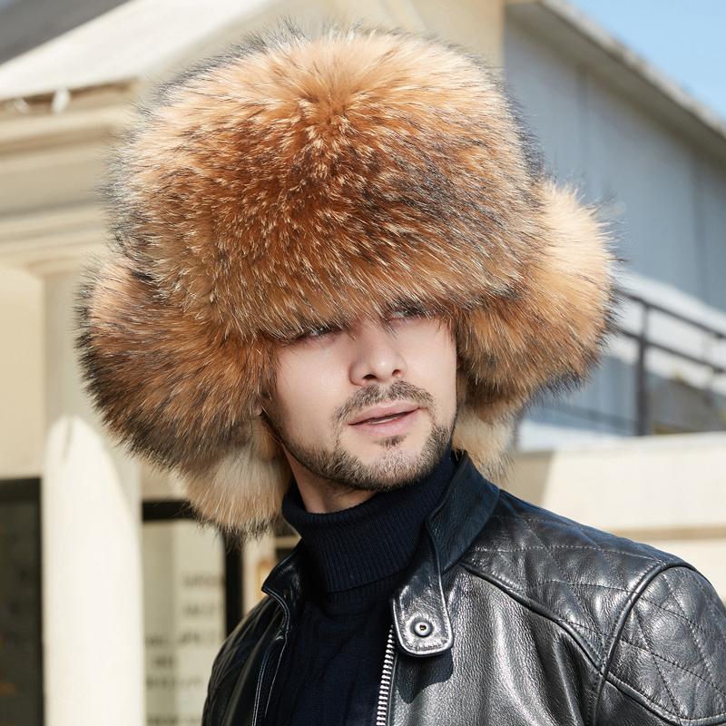 Ushanka Bomber Hats Pilot Trapper trooper Hat Earflap Men Snow Caps