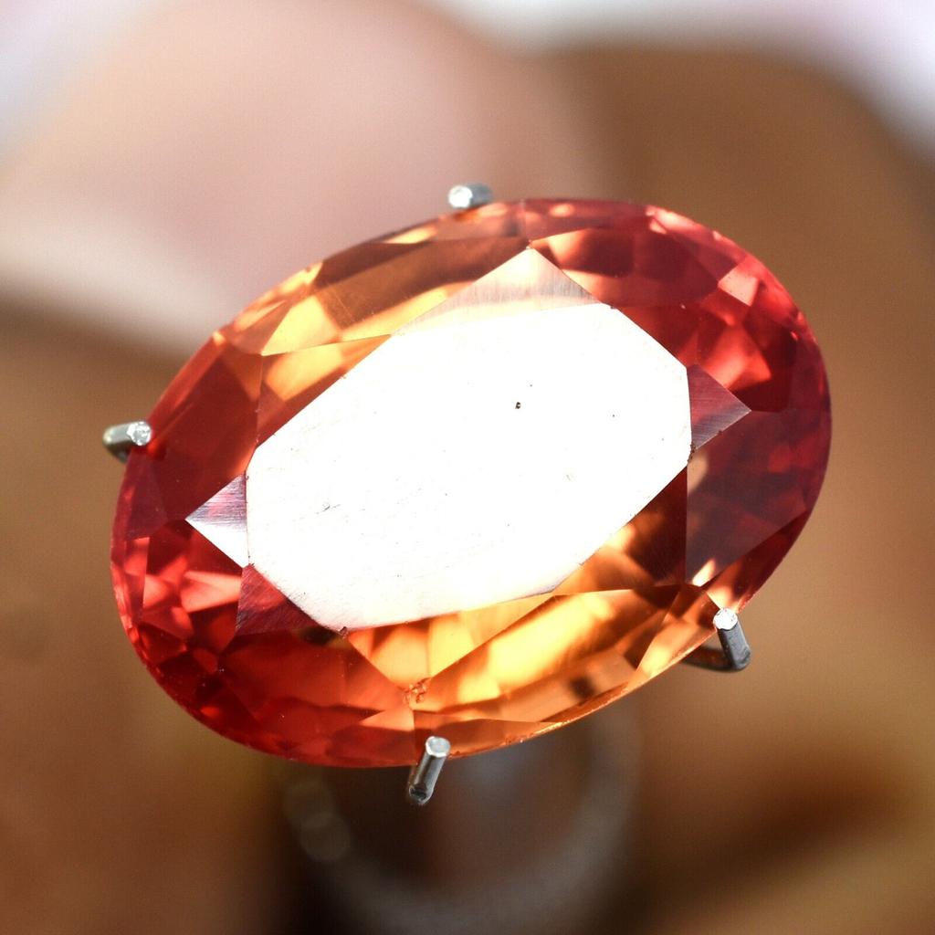 Sapphire 11.20 Ct Natural Orange Oval Stunning Certified Loose Gemstone