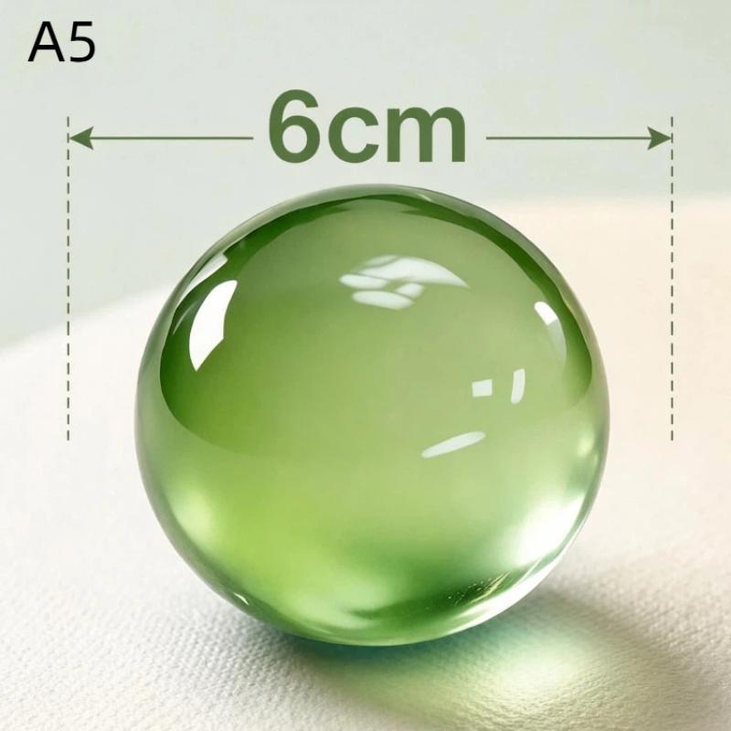 Balles Sensorielles à Presser Gelée Transparente 1 Pièce Jouet Fait Main Non Toxique à l'Huile de Coco pour Enfants Adultes Réduction du Stress Jeu
