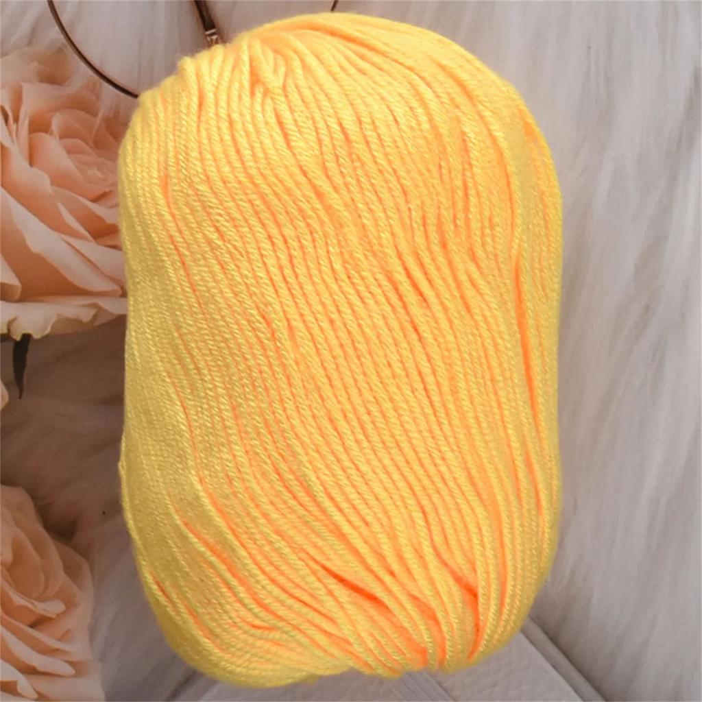 50g Silk Protein Villus Yarn Soft Worsted Hand Knitting Thread 60%Silk Protein 30%Wool 10%Cashmere Skin Friendly Yarn 110m/120yd
