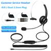 H300 Customer Service Headset Lossless Noise Reduction Breathable 3.5mm RJ9 MIC Long Cable Call Center Headphone for Telemarketing
