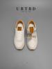 European Luxury Men's Genuine Leather Casual White Shoes - Trendy Summer Forrest Gump Style
