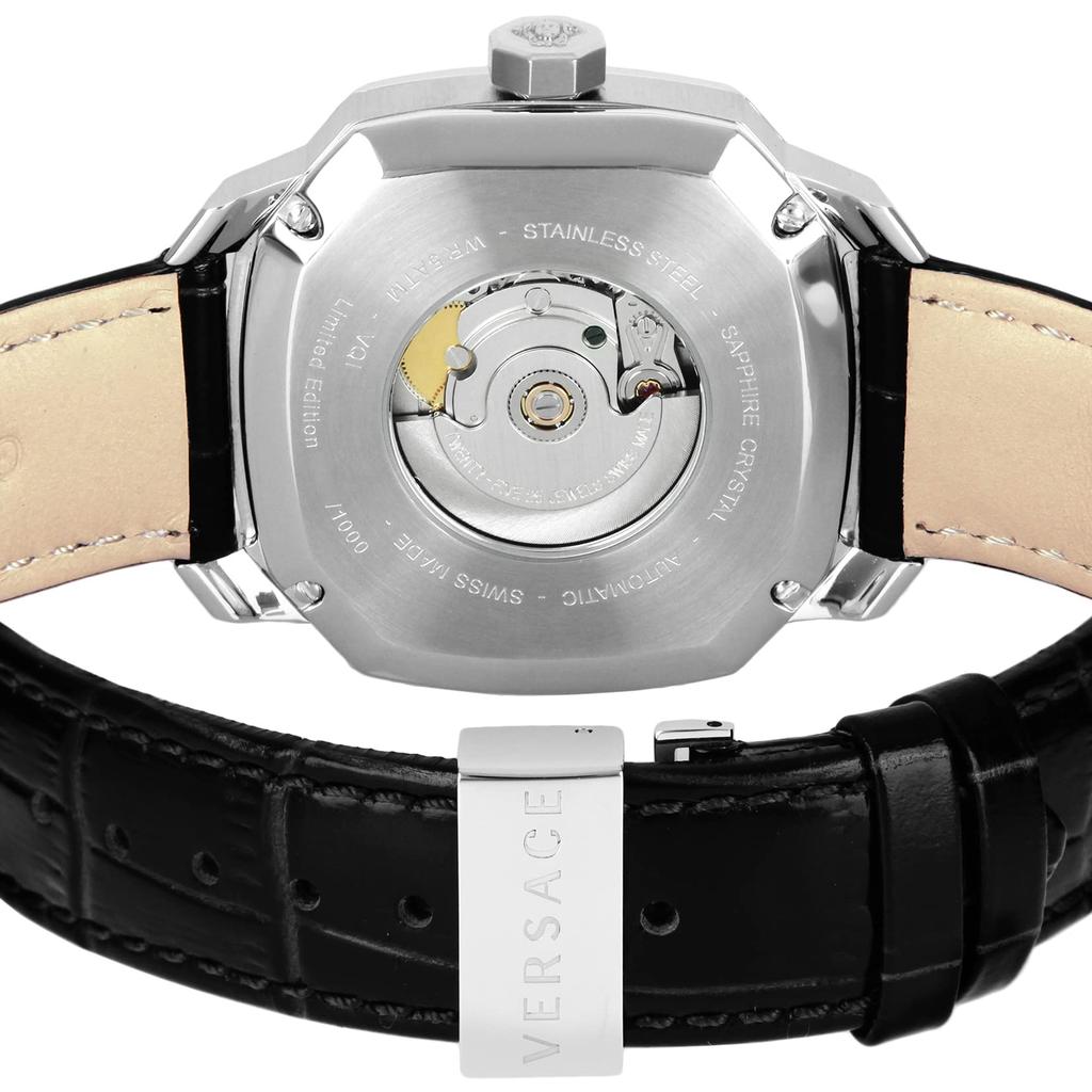 Watch DYLOS Black Dial Stainless Steel Sapphire Glass Automatic 42MM Swiss Watch VQI010015 [Versace] Men's [Item]