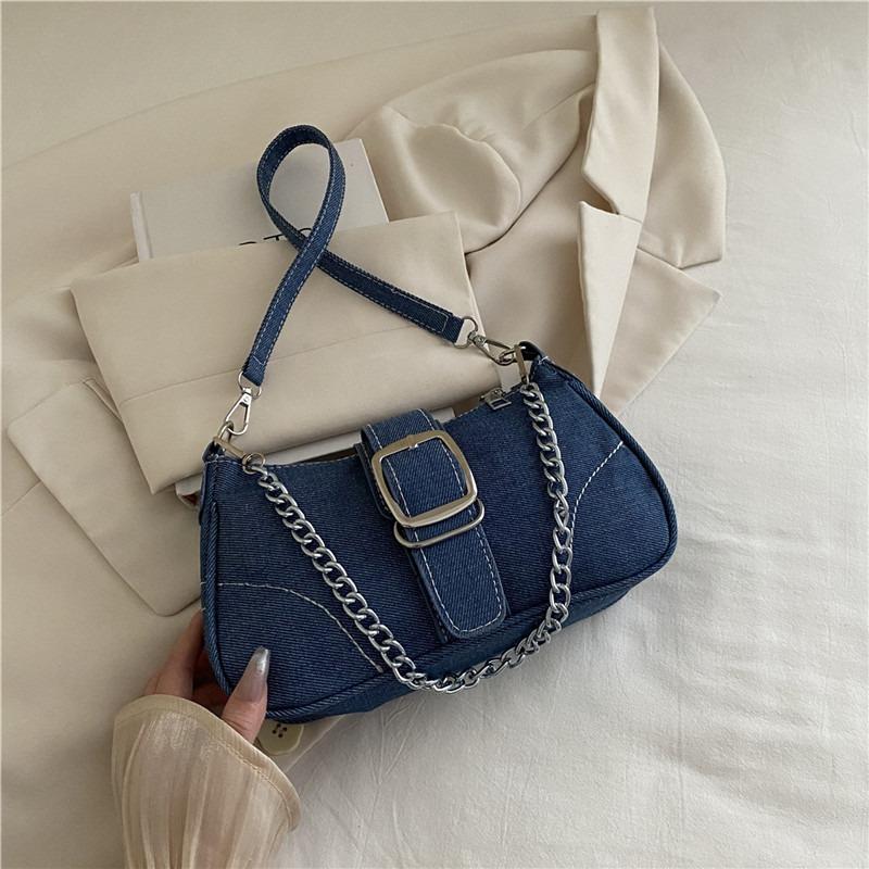 Premium Canvas Small Bag Women's Bag New Niche Summer Fashion Chain Messenger Bag Shoulder Armpit Bag