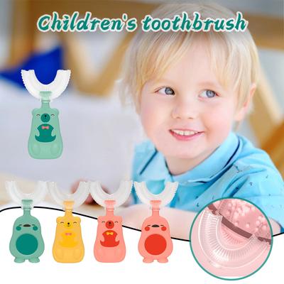 6~12Years Old Children's U-shaped Toothbrush, Children's U-shaped Toothbrush With Silicone Brush Head