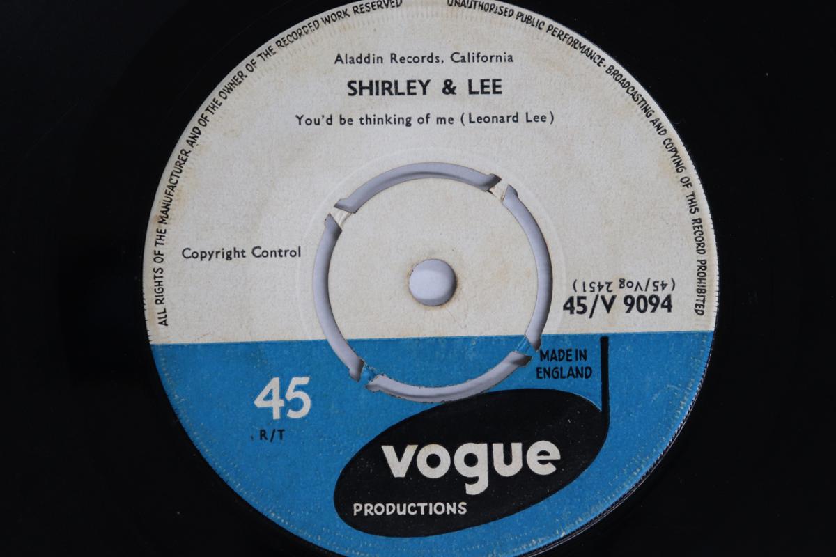 

7inch Record SHIRLEY LEE Youd Be Thinking Of Me Feel So G 45V9094 VOGUE PRODUCTI 1959 UK Rock Used