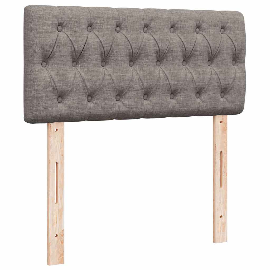 Ottoman Bed with Mattress & LEDs Taupe 80x200 Cm Fabric