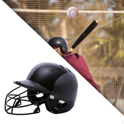 Baseballová odpalovací helma Softballové ventilační otvory Tlumící ochrana s obličejovým štítem pro
