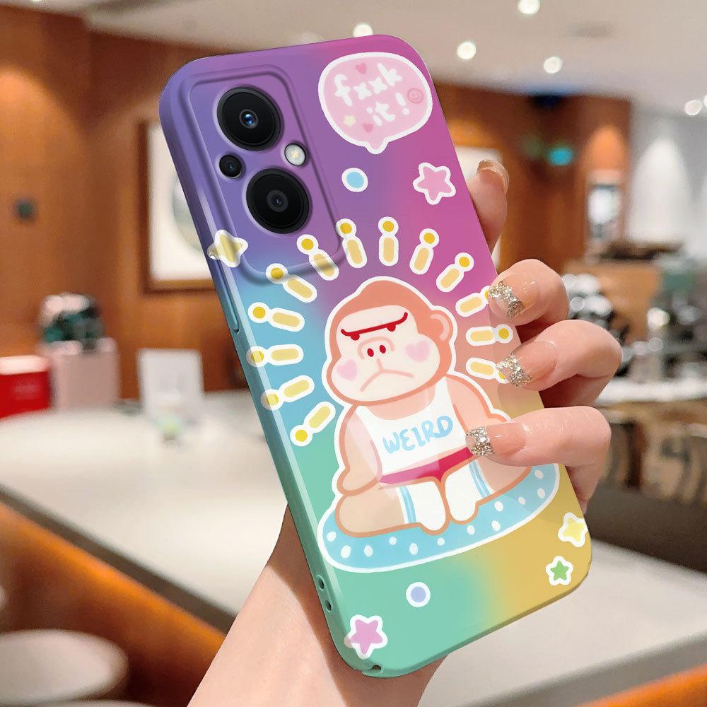 All-inclusive Film Handyhülle Cartoon Mode Design Hartschale Vollabdeckung Kameraschutzhülle für OPPO A60 A96 Reno12 Realme C53 C75