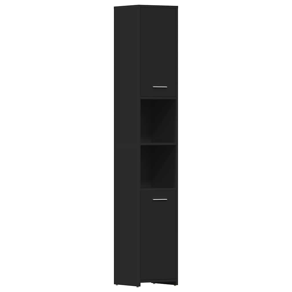 Moderne Badezimmerkommode, Ecklagerungssschrank, Stauraumregal, 30x30x183,5 Zentimeter