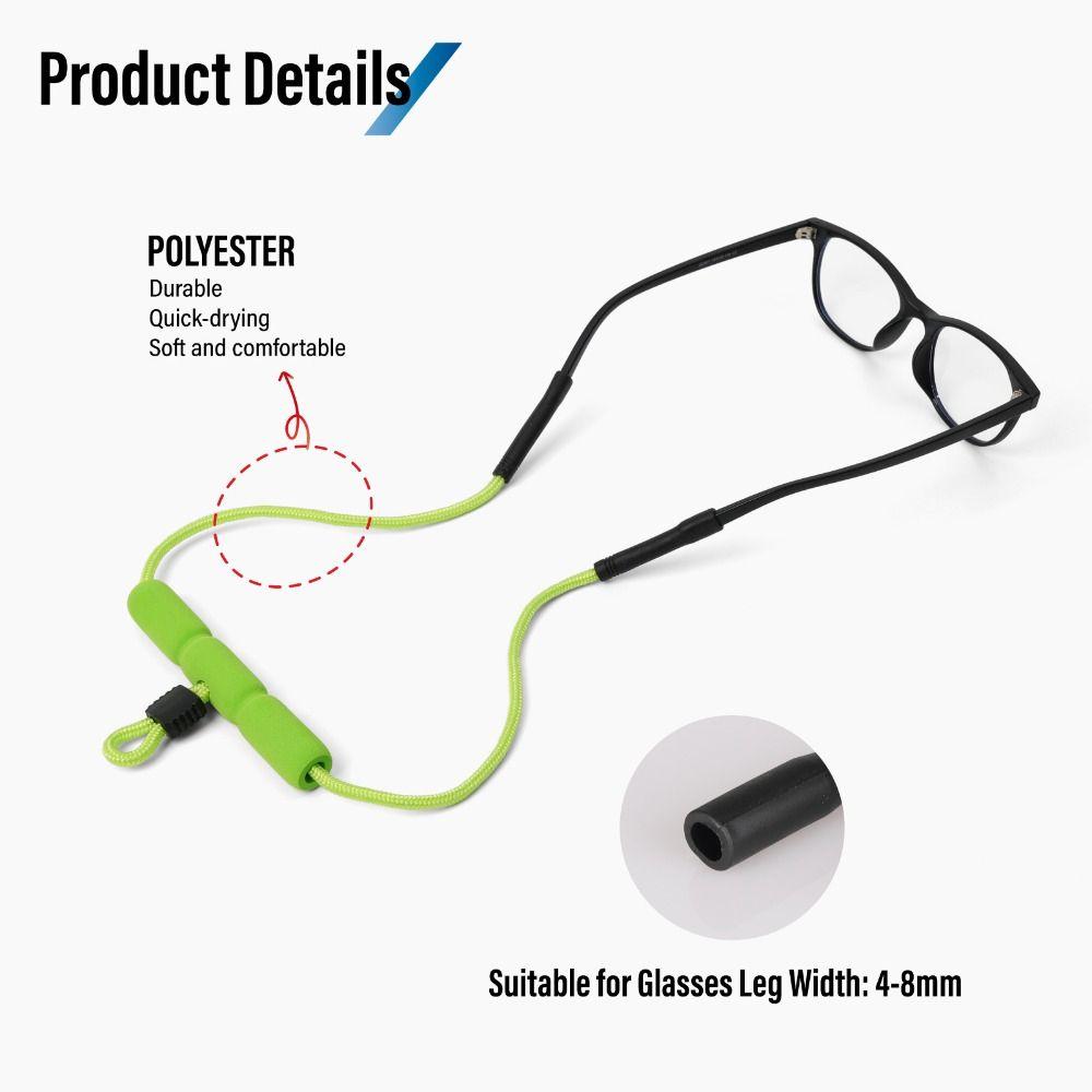 Polyester Foam Eyewear Retainer Adjustable Length Glasses Cord Sunglasses Lanyard  Water Sports
