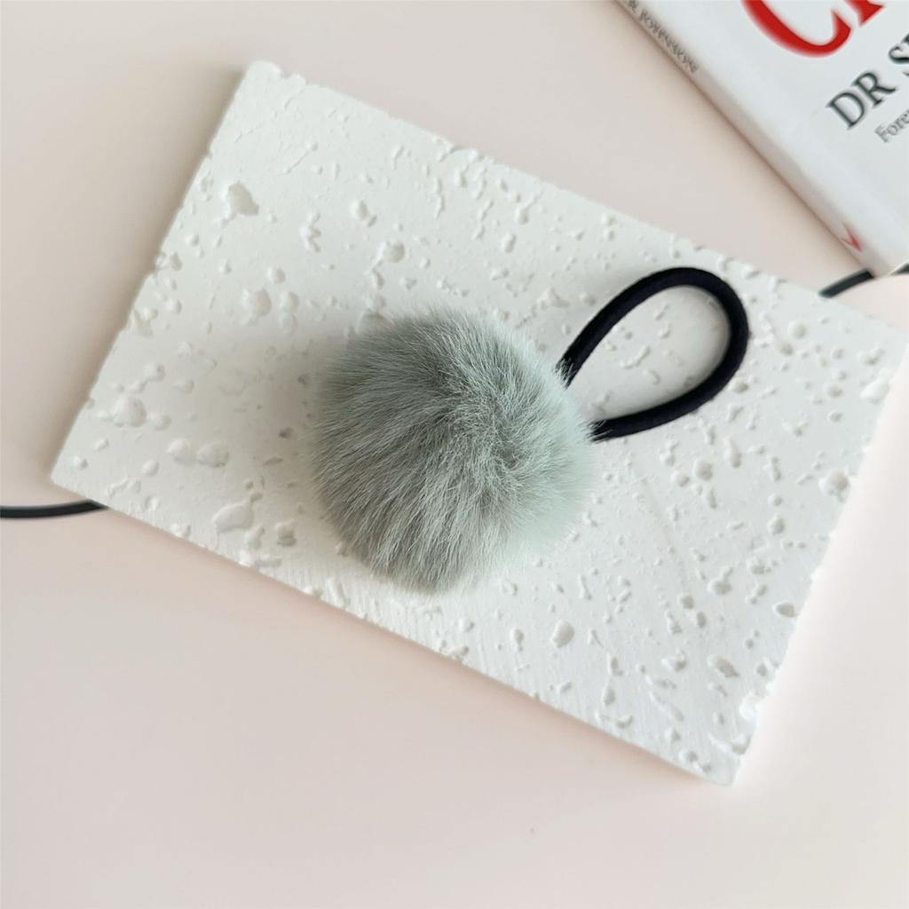 Prinzessin Bunt Pompom Haargummi Flauschige Kugel Pferdeschwanzhalter Bezaubernder Y2K Stil Flauschige Kugel Haargummi Haarband