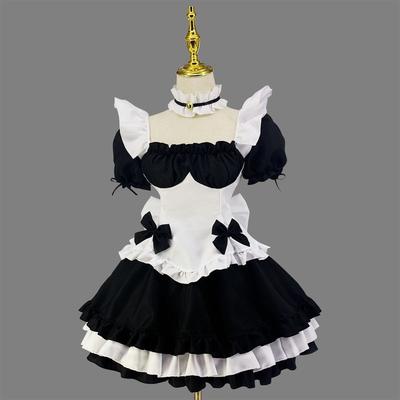 Game Costume Cosplay Miracle Nikki World Tour Black and White Chocolate Maid Outfit Lolita Princess Dress