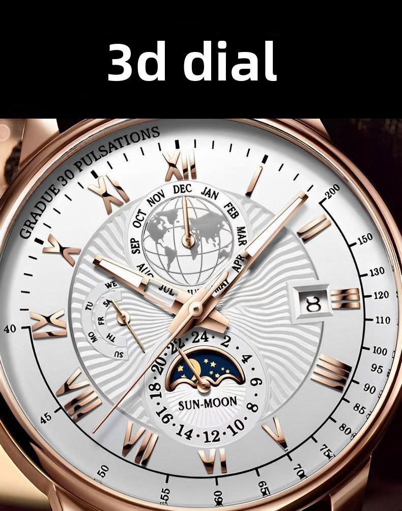 Herren Trendige Quarz Sportuhr mit Kalender & Wasserdicht-Funktionen - Ideal für Schüler und Business.