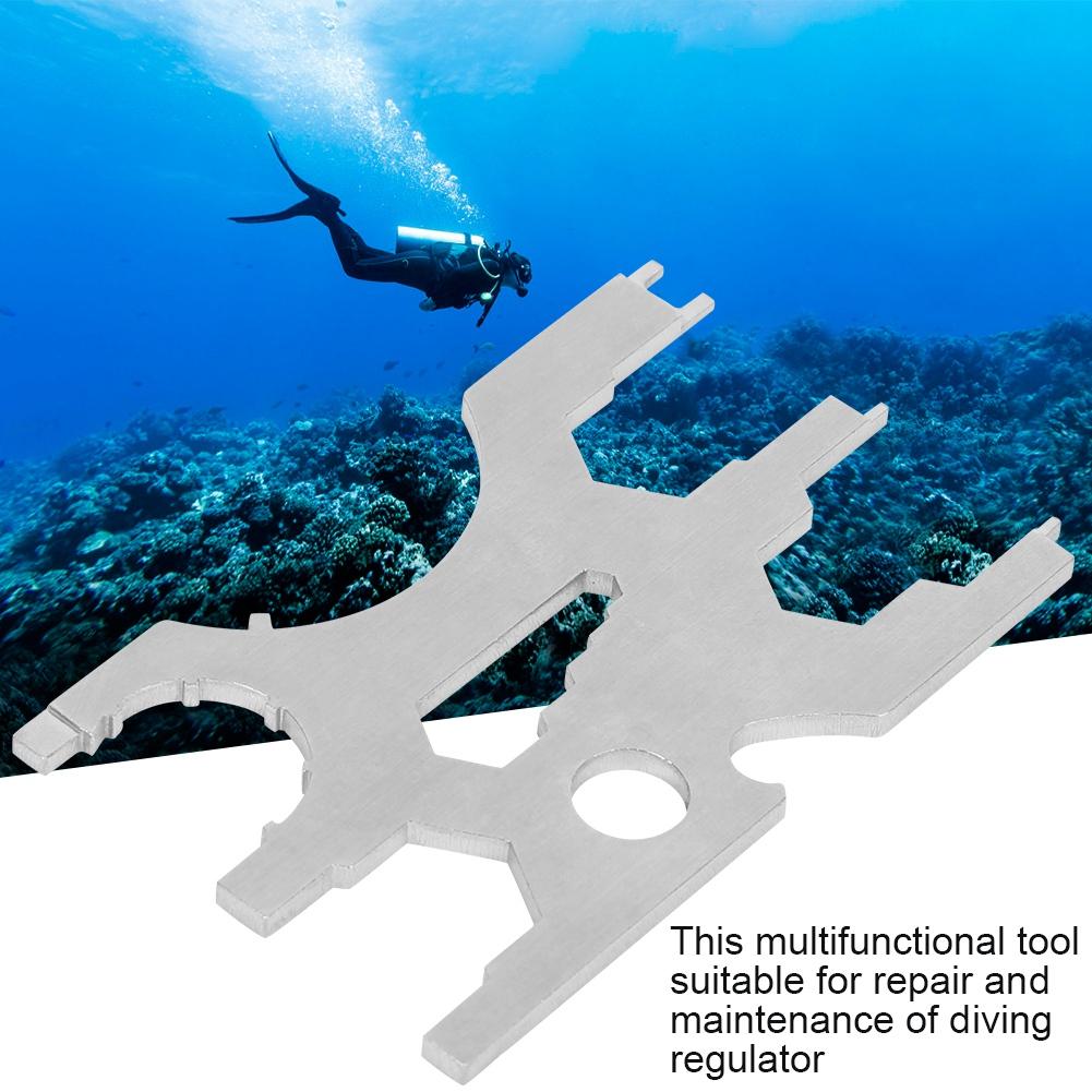 Edelstahl Unterwasser Multifunktionswerkzeug Tauchregler Set Kreditkarte Schraubendreher Set Tauchausrüstung