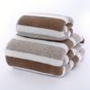 1PC Wide Strip Coral Velvet Printed Towel Bath Towel Set Absorbent Dry Hair
