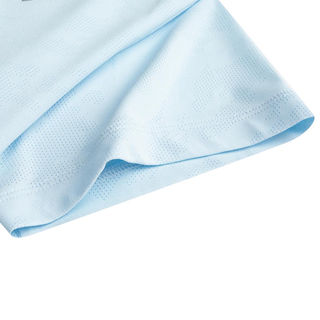 Anta Running Series Short Sleeve Knitted Shirt Summer T-Shirt Men tops Frost-Blue Flower-Gray 952625109-5