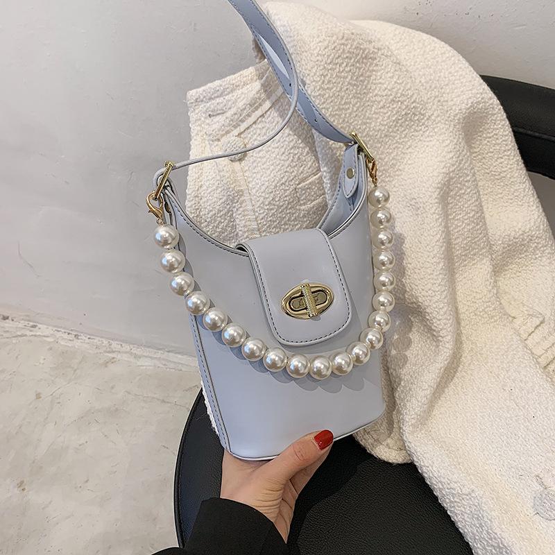

Pearl Chain Handbagsummer Newest Underarm Bucket Bag High-Quality Texture Shoulder Bag Women S Messenger Bag