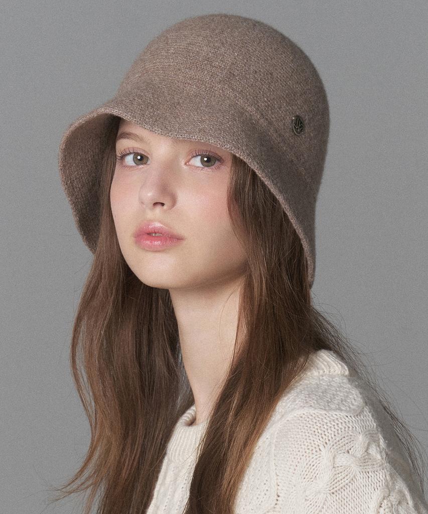 Hwaiteusaenjeu Lambswool Ribbon Bonnet Hat Grass (5 Colors)