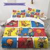 Set Copripiumino Trapuntato Dog Man Federa Decorazione per la Casa Regalo di Compleanno (1 * copripiumino + 2 * federa, senza nucleo)