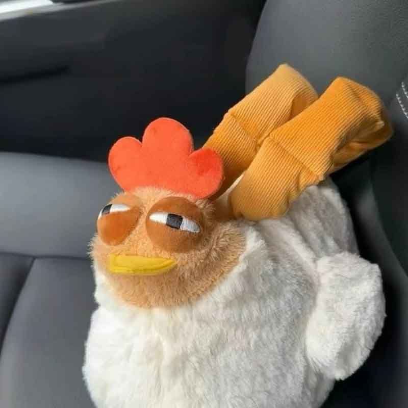 Internet Celebrity Big Rooster Plush Handbag Cute Large-capacity Bag Creative Fashion Storage Bag Personalized Small Bag Purse
