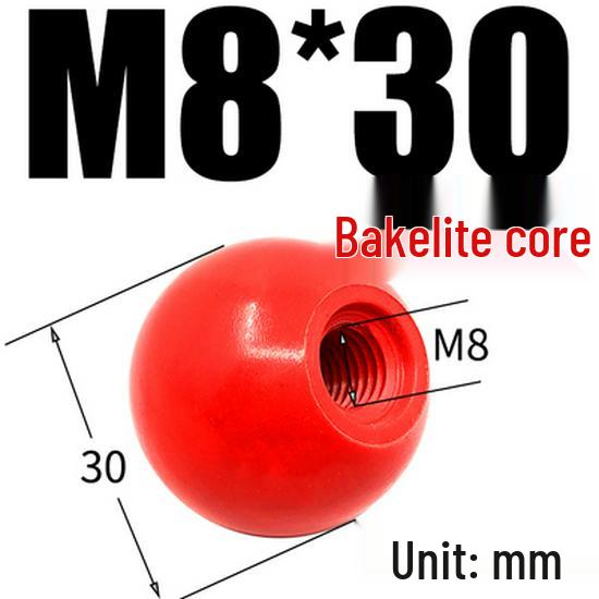 Bakelite Handle Plastic Round Ball Lever with Red Copper Core and Black Iron Core, M4-M16