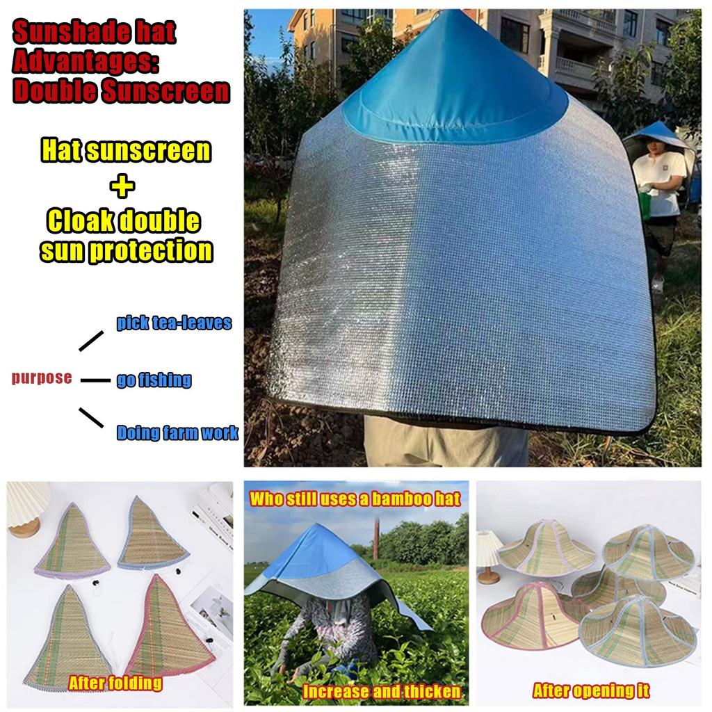 Sun Cape Hat Rainproof Tea Picking Hat Wide Hat Cover