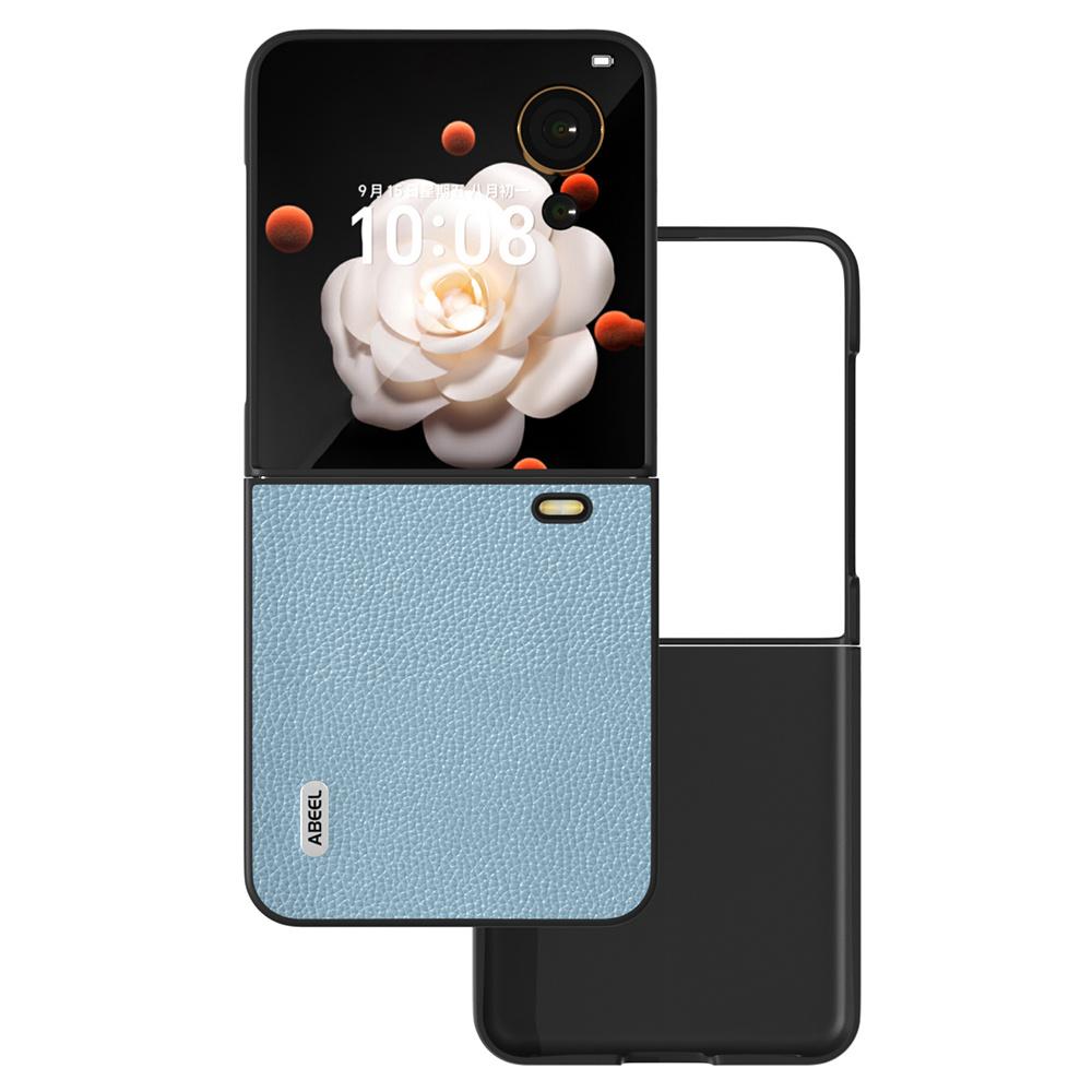 

For Honor Magic V Flip 5G Case Litchi Texture Non-Slip Phone Cover Baby Blue