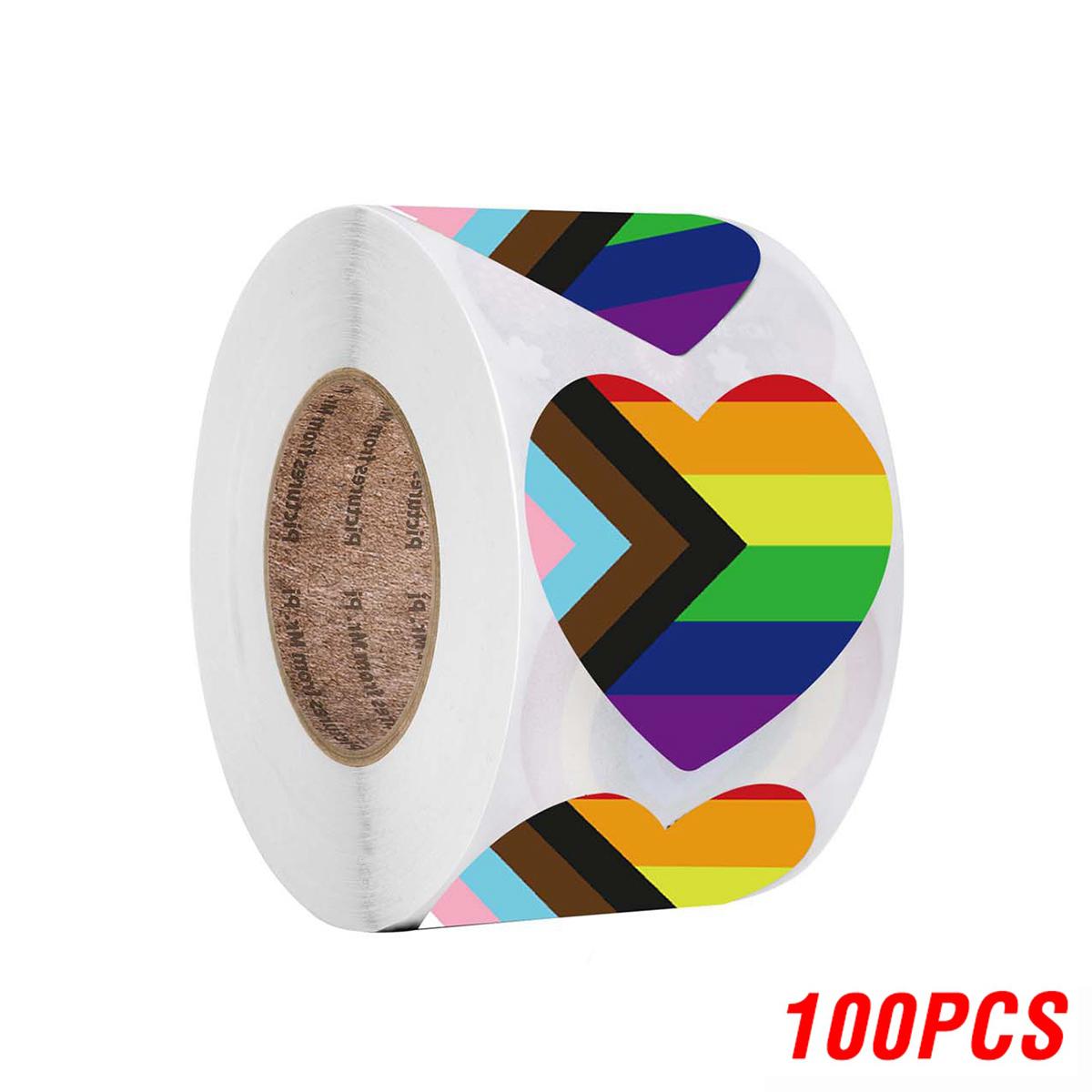 

100-500Pcs Heart Shaped Stickers Scrapbooking Gift Seal Labels for Package and Wedding Decoration Stationery Sticker