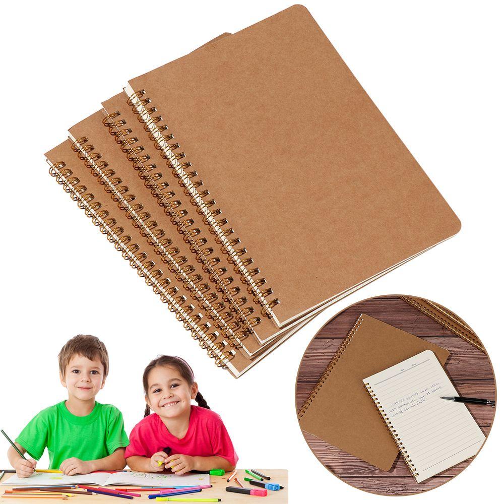 Portable Diarybook Retro Car Line Writing Pads 16K Workbooks Coil Notebooks B5 Kraft Paper Notebook