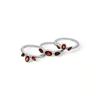 Minimalist Garnet Ring: 925 Sterling Silver Stackable Band