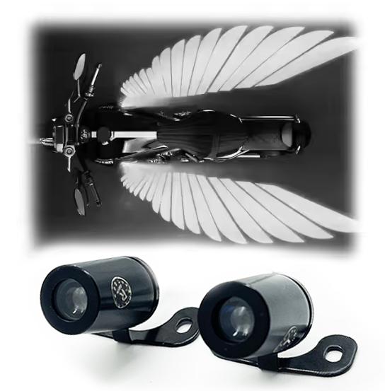 Most Popular Motorcycle Projection Special Angel Wing IP67 Waterproof 3W 3000lm Aluminum Universal Fit Light for Motorcycle Bike
