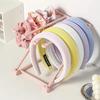 Plastic Jewelry Display Stand Pink Foldable Headband Scrunchies Hair Claw Clip Accessories Storage Organizer Shelf Holder