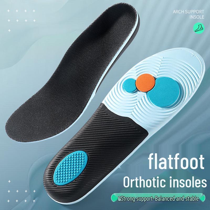 High Elastic Arch Support Insoles: Shock Absorption, Anti-Torsion, Height Boost, Breathable & Sweat Absorbent for Flat Feet