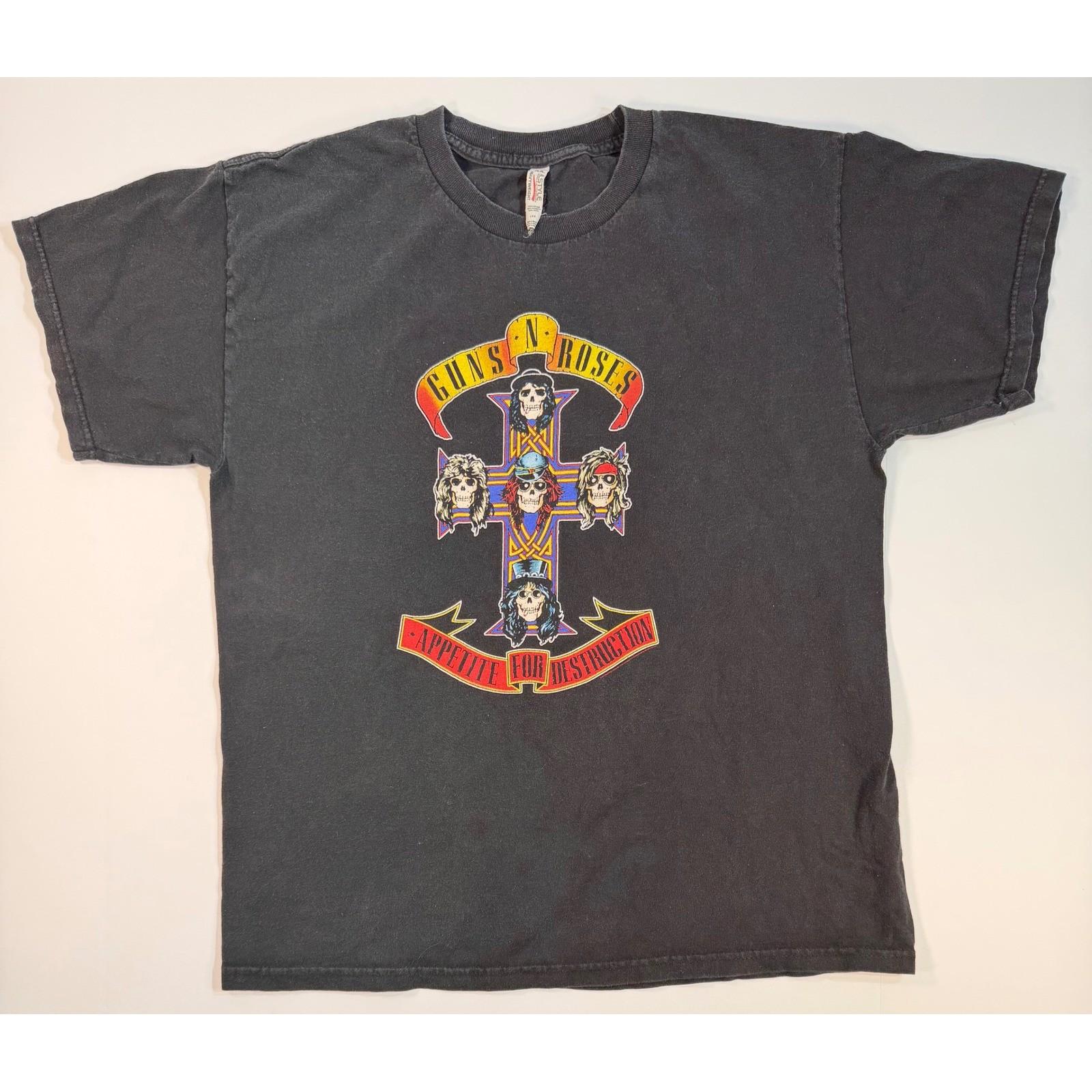 Guns N Roses Appetite For Destruction Alstyle Black Large Rock Band Tee Unisex T-Shirt XXL