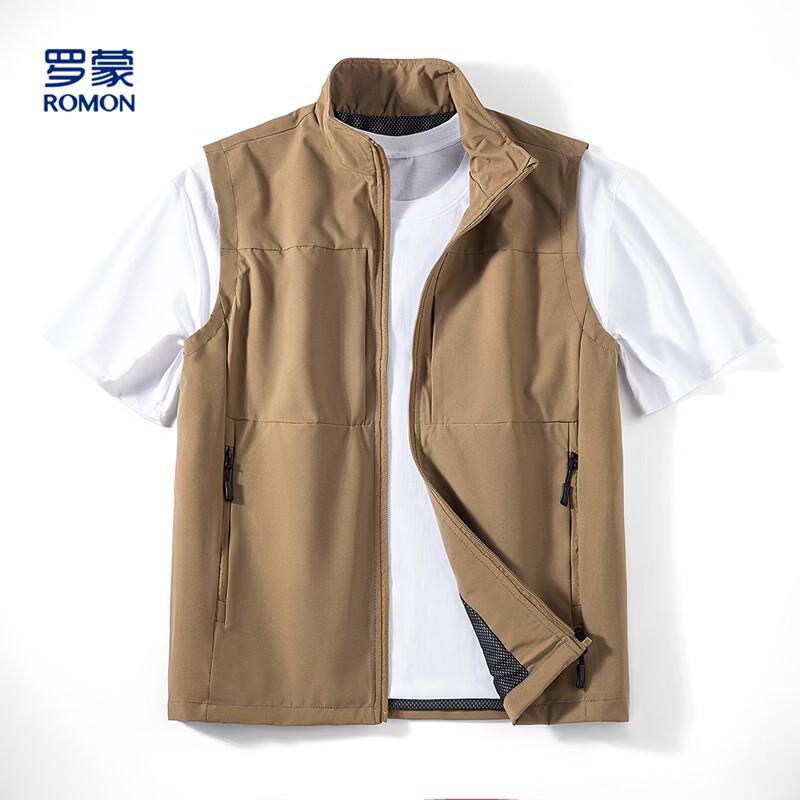 

Lomon Men s Outdoor Multi-Pocket Stand Collar Vest L