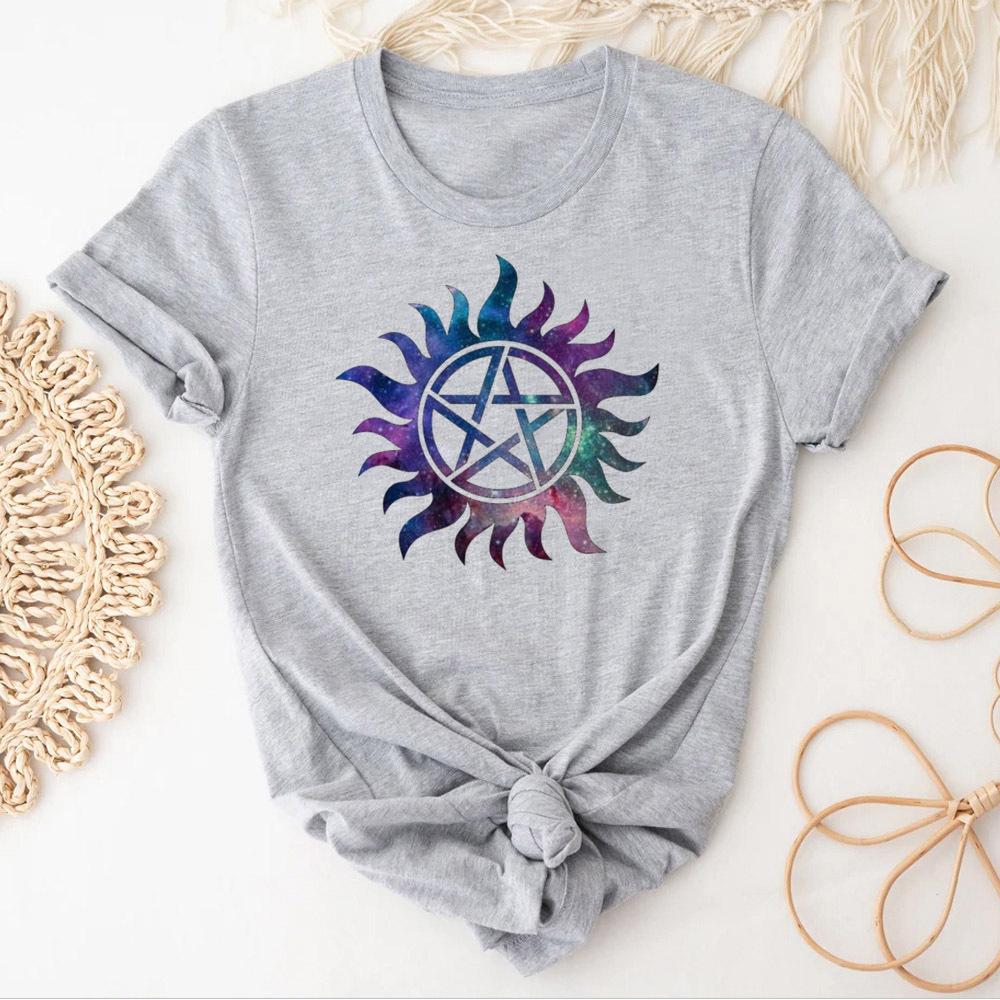 Supernatural t-shirt female Trendy streetwear 2000s Punk kawaii Comfortable t shirt 80s Grunge Psychedelic anime graphic kawaii