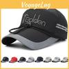 Letter Printing Golden Baseball Cap Sporty Visor Cap Sun Protection Fashion Gift
