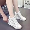 Fashion Trendy Women's Shoes 2024 New Daily Height Increasing Versatile Hollow Out Breathable Lace Sports Women's Shoes Zapatos De Mujer