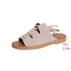 Fashion The 2025 Summer New Round Toe Ring Strappy Sandals Are Comfortable To Wear On the Outside and Are Large-sized Thick-soled Sandal