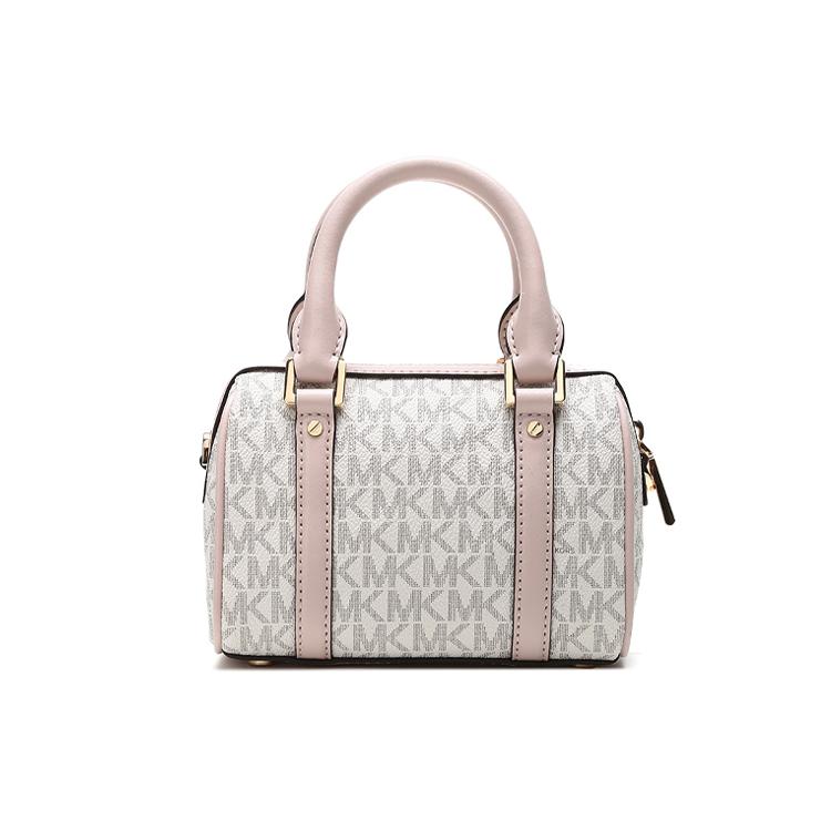 New MICHAEL KORS Bedford Artificial Leather Boston Bag One Shoulder Handbag Crossbody Bag Mini Women's Nude Pink 32F9G06C0B-173
