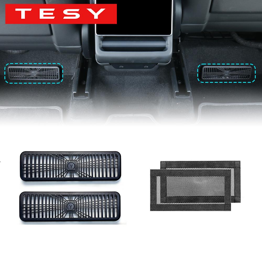 TESY Underseat Air Conditioner Outlet Cover for Tesla New Model YL Y Juniper Launch Under Seat Air Vent Protection