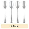 4 Pack Teaspoons Stainless Steel 18/0 Mirror Finish Flatware Set Dishwasher Safe Eating Utensils Indoor Outdoor Dining