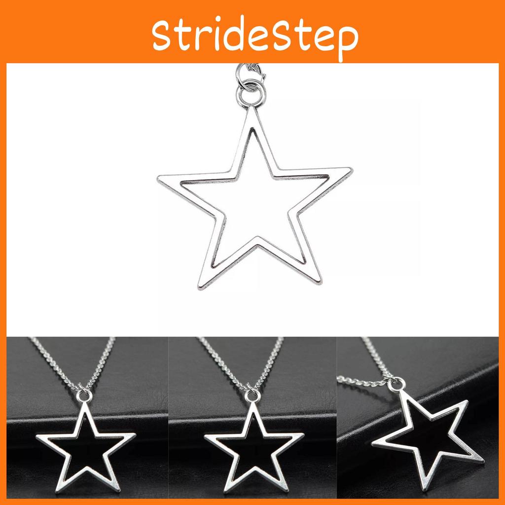 Collana Pendente Stella Vuota in Argento 36x33mm alla Moda in Lega Accattivante per Stile Unisex