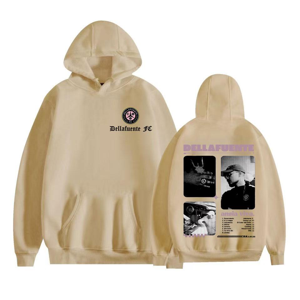 Rapper Dellafuente Album Tour 2025 Grafická mikina pánské oblečení móda hip hopová hudba mikina vysoká kvalita oversized mikiny